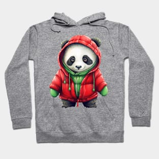 Knitted Christmas Panda Bear Hoodie